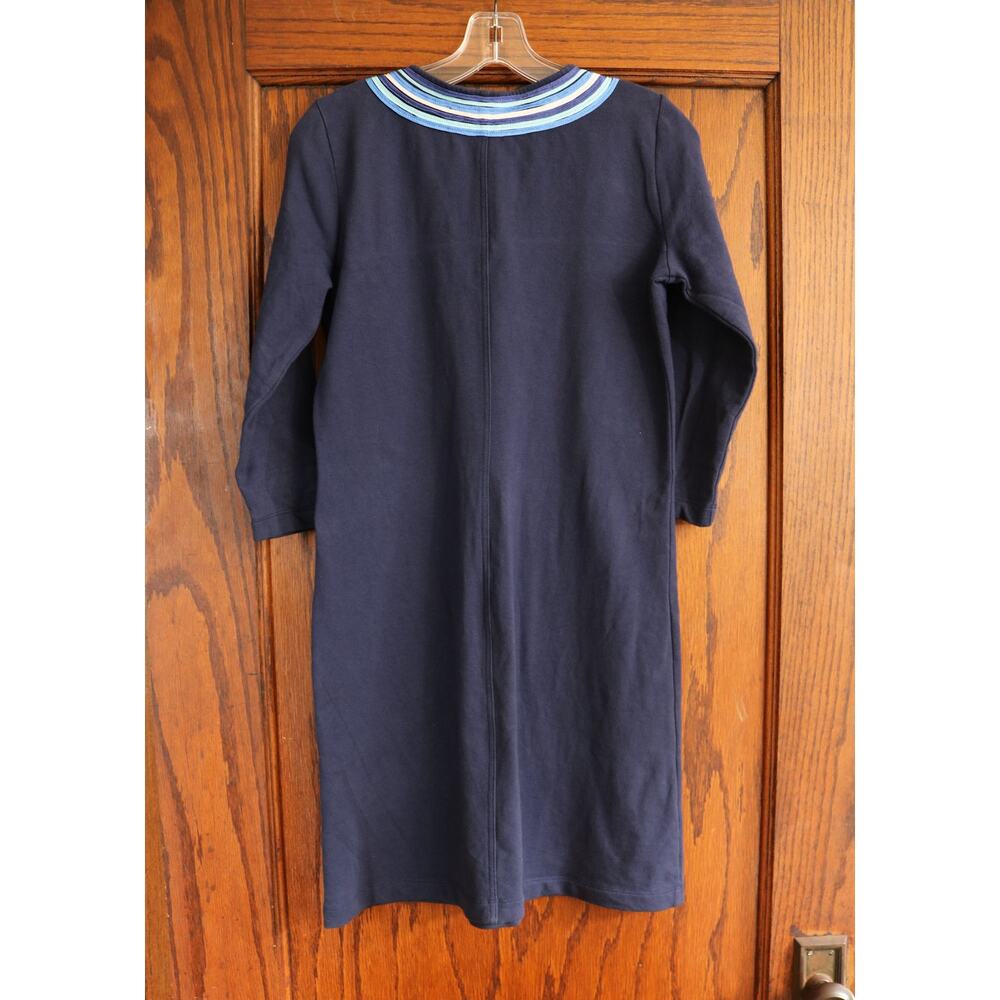 LILLY PULITZER Dress Women Small Navy String Accent Pullover Quarter Sleeve - Picture 2 of 16